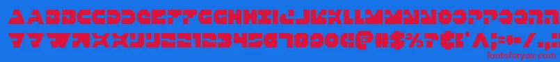 Triggermancond Font – Red Fonts on Blue Background