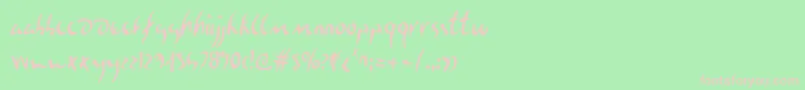 Eagleclawc Font – Pink Fonts on Green Background