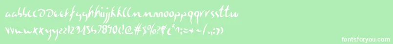 Eagleclawc Font – White Fonts on Green Background