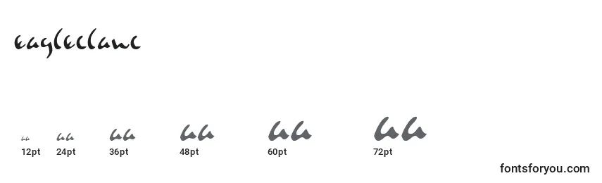 Eagleclawc Font Sizes