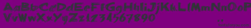 Bbartrial-fontti – mustat fontit violetilla taustalla
