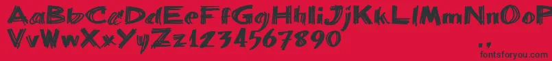 Bbartrial Font – Black Fonts on Red Background