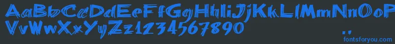 Bbartrial Font – Blue Fonts on Black Background