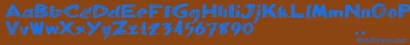 Bbartrial Font – Blue Fonts on Brown Background