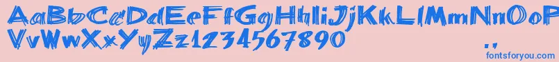 Bbartrial Font – Blue Fonts on Pink Background