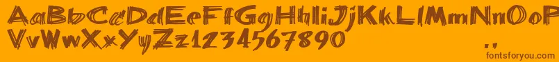 Bbartrial Font – Brown Fonts on Orange Background