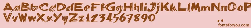 Bbartrial Font – Brown Fonts on Pink Background