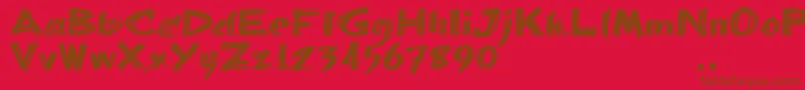 Bbartrial Font – Brown Fonts on Red Background
