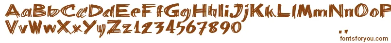 Шрифт Bbartrial – коричневые шрифты на белом фоне