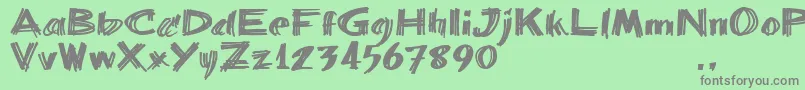 Bbartrial Font – Gray Fonts on Green Background