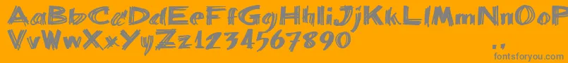 Bbartrial Font – Gray Fonts on Orange Background