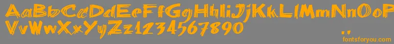 Bbartrial Font – Orange Fonts on Gray Background
