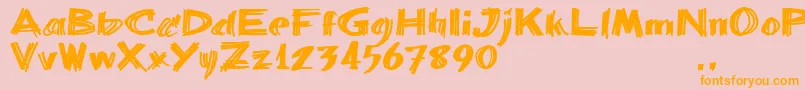 Bbartrial Font – Orange Fonts on Pink Background