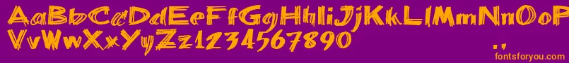 Bbartrial Font – Orange Fonts on Purple Background