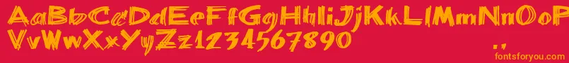Bbartrial Font – Orange Fonts on Red Background