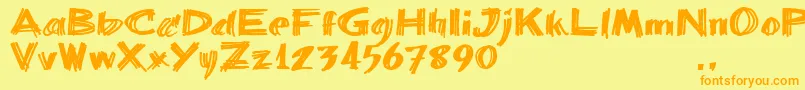 Bbartrial Font – Orange Fonts on Yellow Background
