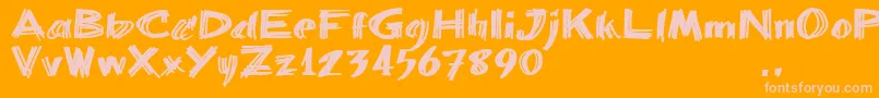 Bbartrial Font – Pink Fonts on Orange Background
