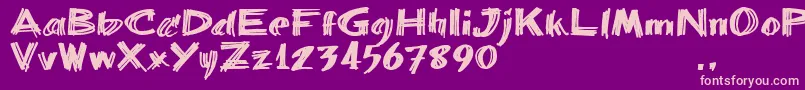 Bbartrial Font – Pink Fonts on Purple Background