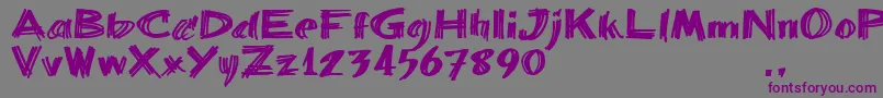 Шрифт Bbartrial – фиолетовые шрифты на сером фоне