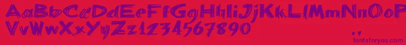 Bbartrial Font – Purple Fonts on Red Background