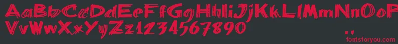 Bbartrial Font – Red Fonts on Black Background