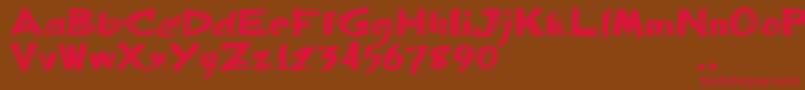 Bbartrial Font – Red Fonts on Brown Background