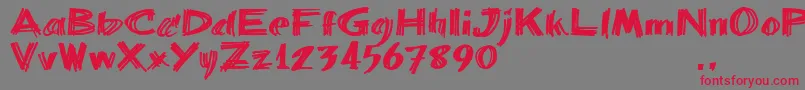Bbartrial Font – Red Fonts on Gray Background