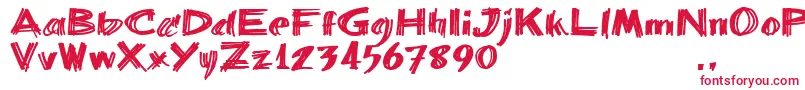 Bbartrial Font – Red Fonts on White Background