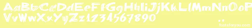 Bbartrial Font – White Fonts on Yellow Background