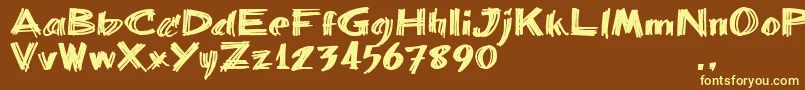 Bbartrial Font – Yellow Fonts on Brown Background