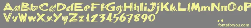 Bbartrial-Schriftart – Gelbe Schriften auf grauem Hintergrund