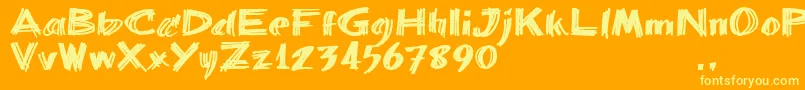 Bbartrial Font – Yellow Fonts on Orange Background