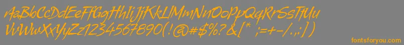 AlmaAlternates Font – Orange Fonts on Gray Background