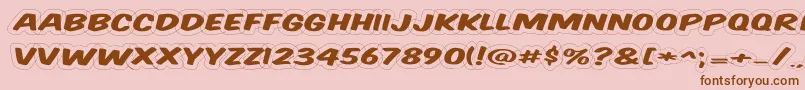 KomikaTitleWired Font – Brown Fonts on Pink Background