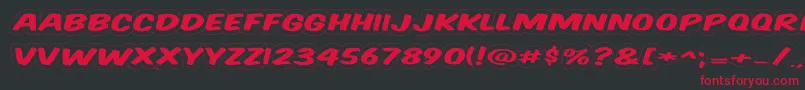 KomikaTitleWired Font – Red Fonts on Black Background