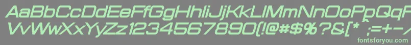 ProbertBoldItalic Font – Green Fonts on Gray Background