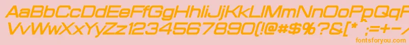 ProbertBoldItalic Font – Orange Fonts on Pink Background