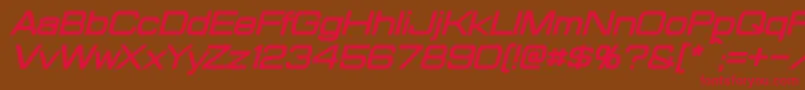 フォントProbertBoldItalic – 赤い文字が茶色の背景にあります。