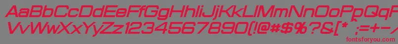 フォントProbertBoldItalic – 赤い文字の灰色の背景