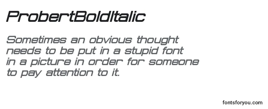 ProbertBoldItalic Font