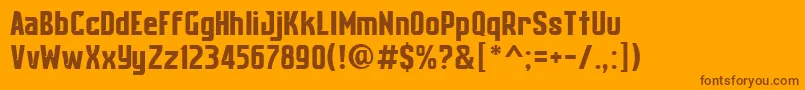 Czcionka Cubadak – brązowe czcionki na pomarańczowym tle