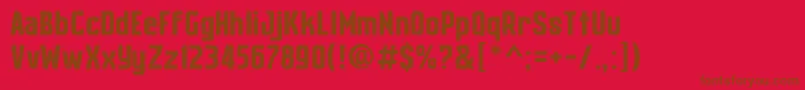 Czcionka Cubadak – brązowe czcionki na czerwonym tle