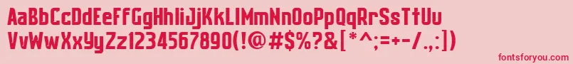 Cubadak Font – Red Fonts on Pink Background