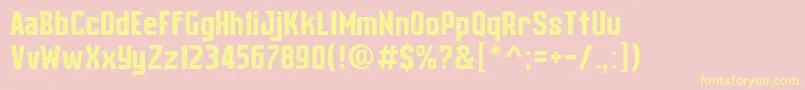 Cubadak Font – Yellow Fonts on Pink Background