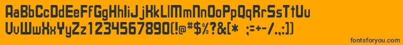 UpsilonTh Font – Black Fonts on Orange Background