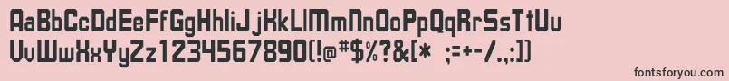 UpsilonTh Font – Black Fonts on Pink Background