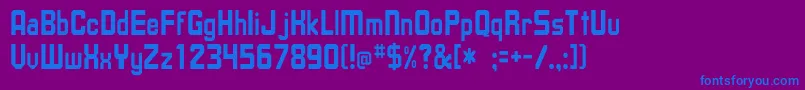 UpsilonTh Font – Blue Fonts on Purple Background