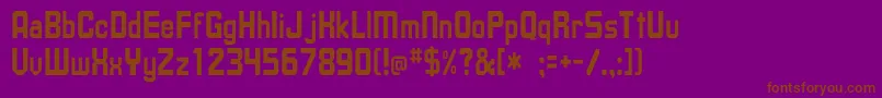 UpsilonTh Font – Brown Fonts on Purple Background