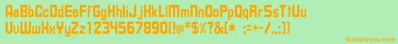 UpsilonTh Font – Orange Fonts on Green Background