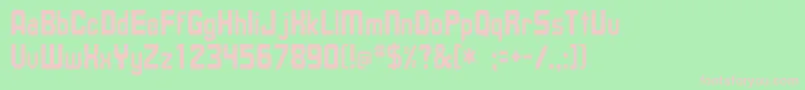 フォントUpsilonTh – 緑の背景にピンクのフォント